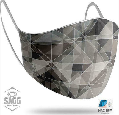 Sagg Unisex Μάσκα Προστασίας Gry Karo 1τμχ