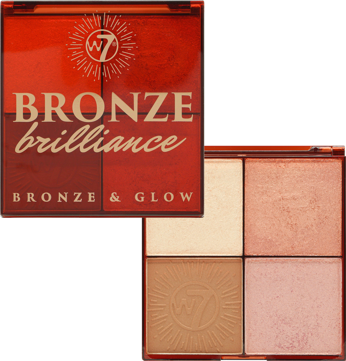 W7 Cosmetics Bronze Brilliance Bronze & Glow Palette Light/Medium 14gr