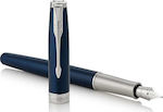 Parker Schreibfeder Fein Blau aus Aluminium mit Blau Tinte