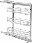 vidaXL Cupboard Expanding Hardware Silver 47x11x56cm 50968