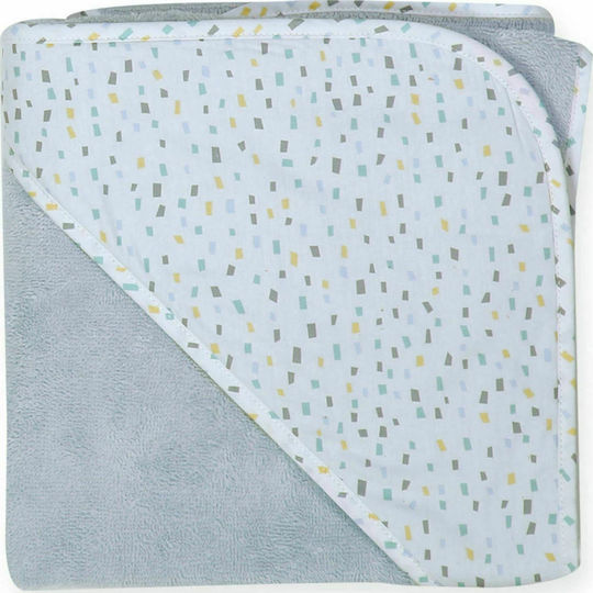 Nef-Nef Homeware Βρεφική Κάπα-Μπουρνούζι με Κουκούλα Sunshine Γκρι 75x75εκ.