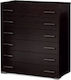 Comoda pentru Dormitor No 4 cu 6 sertare Wenge 90x45x108buc