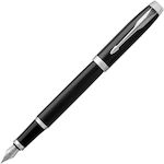 Parker I.M. Core Писалка за Писане Среден Черна от Стомана с Синьо Мастило