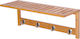 HomCom Κρεμάστρα Τοίχου 5 Θέσεων Καφέ 50x17x20cm