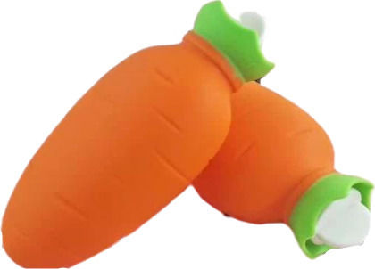 Carrot Hot Water Bottle for Hands Hot Water Bottle Multicolored General Use 17.8x6cm 330ml