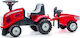 Kids Foot-to-Floor Ride On Tractor with Trailer & Pedal Mac Cormick Red