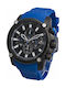 Anell Watch Battery with Blue Rubber Strap 1X02G-5