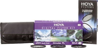 Hoya Digital Filter Kit II Σετ Φίλτρων CPL / ND / UV Διαμέτρου 58mm για Φωτογραφικούς Φακούς