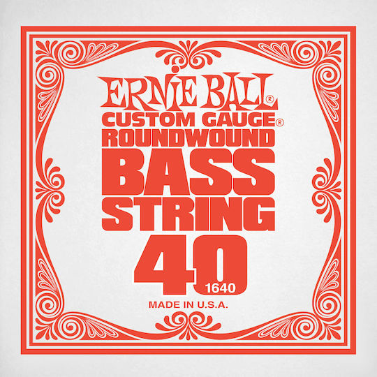 Ernie Ball Custom Gauge Electric Bass Single String Nickel Wound for Bass 40