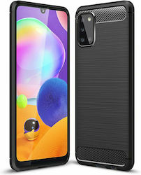 Tech-Protect Carbon Silicone Back Cover Black (Galaxy A31)