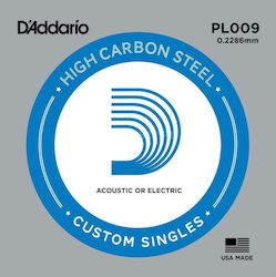 Daddario Single Steel String for Acoustic Guitar / Electric Guitar Single Plain .009"