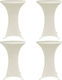 vidaXL Elastisch Tischabdeckung Beige Ø60cm 4Stück