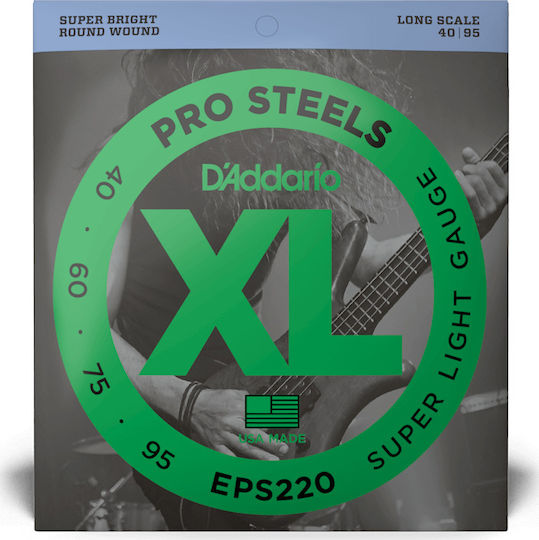 Daddario XL Prosteels Bass Set Corzi Pentru Bas Oțel 40 - 95 Super Ușoare/Scară Lungă