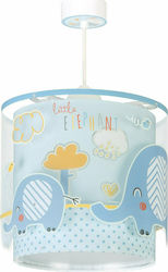 Ango Little Elephant Single Bulb Kids Lighting Pendant of Plastic 23W with Drive Size E27 Blue