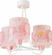 Ango Kids Plastic Chandelier Ceiling Light E27 Little Elephant Pink 23W