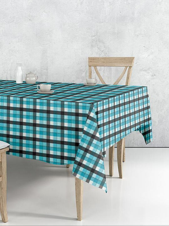 Sunshine Checkered 6997 Turquoise 140x140cm