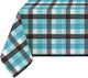 Sunshine 6997 Cotton & Polyester Checkered Tablecloth Turquoise 140x140cm