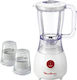 Moulinex Μπλέντερ με Πλαστική Κανάτα 1.25 lt 350W Λευκό LM2221BM