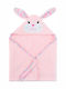 Zoocchini Βρεφική Κάπα-Μπουρνούζι με Κουκούλα Beatrice The Bunny Ροζ 77x77εκ.