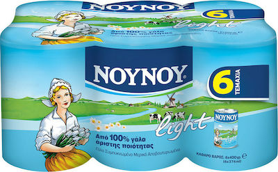 ΝΟΥΝΟΥ Evaporated Milk Light 6x400gr