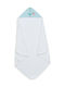 Interbaby Baby Hooded Towel Tipi Oso White 100x100cm