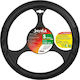 Lampa Car Steering Wheel Cover Suzuka with Diameter 35-37cm made of Leatherette Black