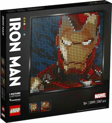 Lego -Kunst: Art Iron Man für 18+ Jahre