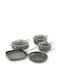 Ballarini Salina Granitium Cookware Set of Aluminum with Stone Coating Grey 5pcs