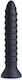Master Series Power Screw 10x Sprial Silicone Vibrator Πρωκτικός Δονητής Μαύρος 20cm