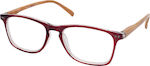 Eyelead Ε213 Reading Glasses +3.00 in Burgundy color Ε213 Ε 213