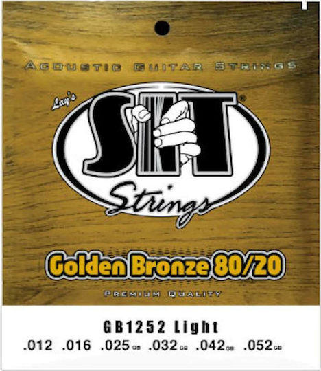 Sit Golden Bronze 80/20 Acoustic Σετ Χορδών 80/20 Bronze Ακουστικής Κιθάρας 12 - 52" Light
