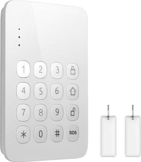 Hom-io Wireless Клавиатура за Аларма Touch в Бял Цвят +2 Таг RFID SMART65559