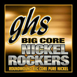 GHS Strings Big Core Nickel Rockers Set Electric Guitar Strings Pure Nickel 9.5 - 48 Custom Light GHS Strings Big Core Nickel Rockers Set Electric Guitar Strings Pure Nickel 9.5 - 48 Custom Light