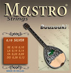 Mastro Set Placat cu argint de Corzi pentru Bouzouki Silver Bouzouki cu 8 corzi 9 - 28"