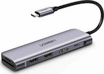 Ugreen CM195 USB-C Docking Station with HDMI 4K PD Gray