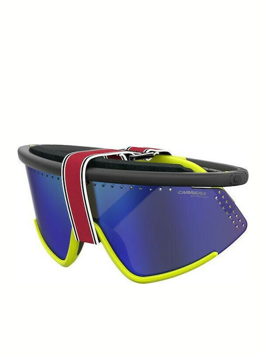 Carrera Hyperfit Унисекс Слънчеви Очила с Многоцветна Пластмасова Рамка и Сиви Стъкла 10/S BHP/ZO