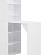 Table Bar Wooden White 115x59x200cm