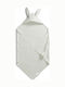 Elodie Details Baby Hooded Towel Bunny Vanilla White 80x80cm