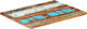 vidaXL Rectangular Table Surface made of Solid Wood in Multicolour Color 90x70cm 286061 1pcs