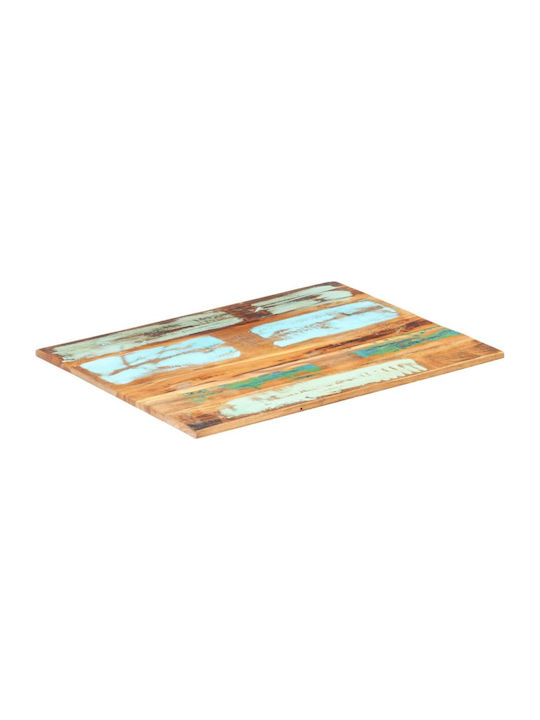 vidaXL Rectangular Table Surface made of Solid Wood in Multicolour Color 80x60cm 286043 1pcs