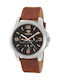 Marea Watch Chronograph Battery with Brown Leather Strap B41260/5