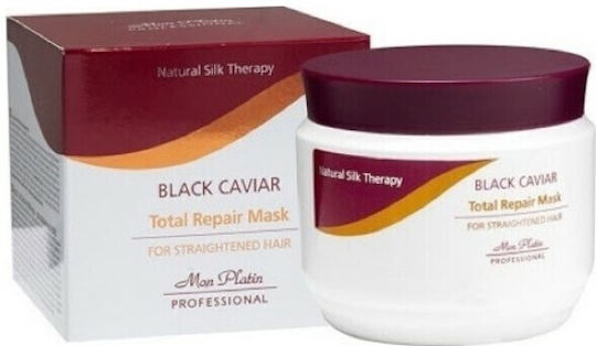 Mon Platin Black Caviar Μάσκα Μαλλιών για Επανόρθωση με Κερατίνη 500ml