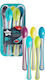 Tommee Tippee Plastic Baby Cutlery Set with Spoons for 4+ months 5pcs Multicolour