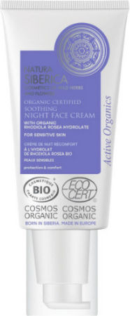 Natura Siberica Rhodiola Rosea Organic Certified Moisturizing Night Face Cream with Hyaluronic Acid 50ml