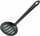 Metaltex Shallow Silicone Colander Kitchen Spoon Black Rapid