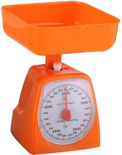Keskor Analog Küchenwaagen mit Eimer bis 5kg Orange