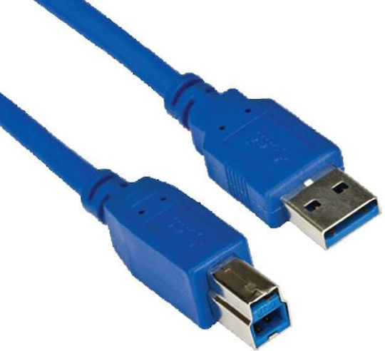 VCOM USB 3.0 Kabel USB-A-Stecker - USB-B-Stecker Blau 1.8m CU301-1.8