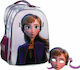 Gim Anna Frozen 2 Anna Schulranzen Rucksack Grundschule Silber mit Flaschenhalter 27Liter