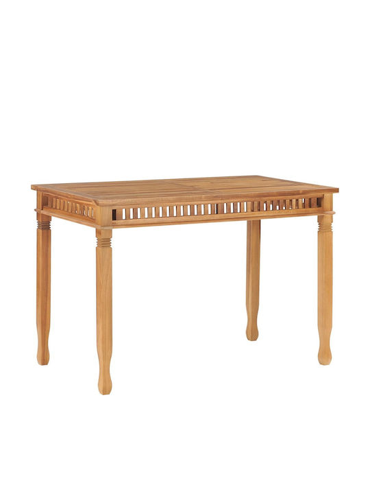 Garten- und Terrassentisch aus Teak 120x65x80cm