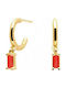 P D Paola Earrings Pendants made of Silver Gold Plated with Stones